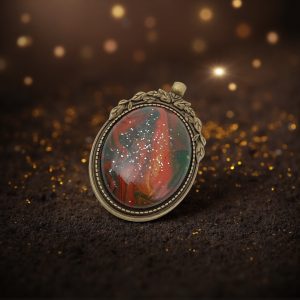 ポーリングアートアクセサリー・ペンダント楕円形・ジュピターpaa-ju009