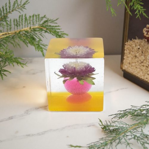 レジン・フラワーキューブfc006