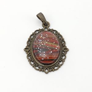 ポーリングアートアクセサリー・ペンダント楕円形・ジュピターpaa-ju005