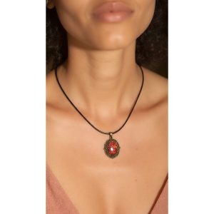 ポーリングアートアクセサリー・ペンダント楕円形・ジュピターpaa-ju005