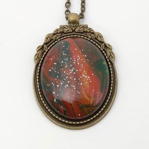 ポーリングアートアクセサリー・ペンダント楕円形・ジュピターpaa-ju009