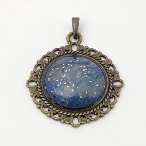 ポーリングアートアクセサリー・ペンダント丸形・ミルキーウェイpaa-mw005