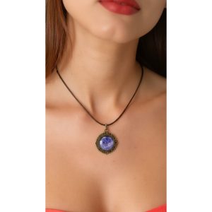 ポーリングアートアクセサリー・ペンダント丸形・ミルキーウェイpaa-mw009