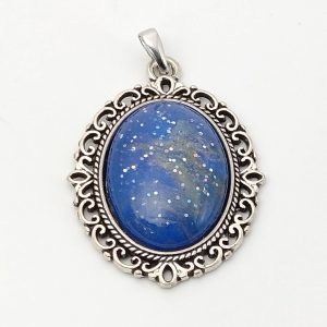 ポーリングアートアクセサリー・ペンダント楕円形・ミルキーウェイpaa-mw010