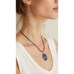 ポーリングアートアクセサリー・ペンダント楕円形・ミルキーウェイpaa-mw010