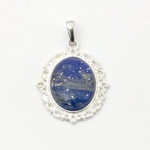 ポーリングアートアクセサリー・ペンダント楕円形・ミルキーウェイpaa-mw018