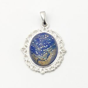 ポーリングアートアクセサリー・ペンダント楕円形・ミルキーウェイpaa-mw019