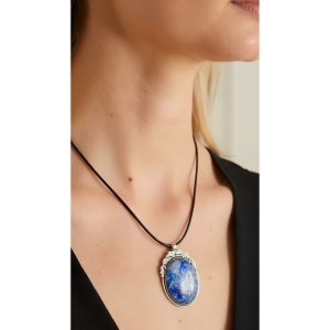 ポーリングアートアクセサリー・ペンダント楕円形・ミルキーウェイpaa-mw024