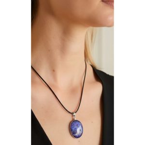 ポーリングアートアクセサリー・ペンダント楕円形・ミルキーウェイpaa-mw026