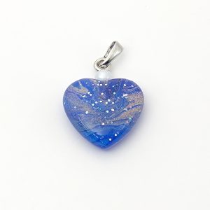 ポーリングアートアクセサリー・ペンダントハート形・ミルキーウェイpaa-mw028