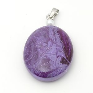 ポーリングアートアクセサリー・ペンダント楕円形・みやびpaa-my001