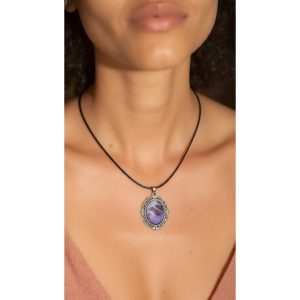 ポーリングアートアクセサリー・ペンダント楕円形・みやびpaa-my009